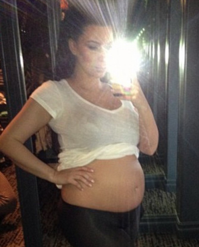 Kim Kardashian Pregnant Belly
