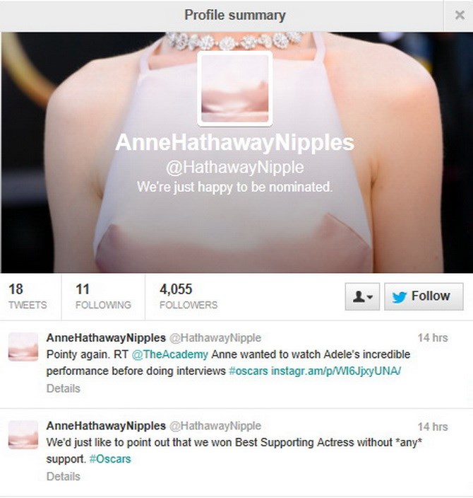 Anne Hathaway Nipples